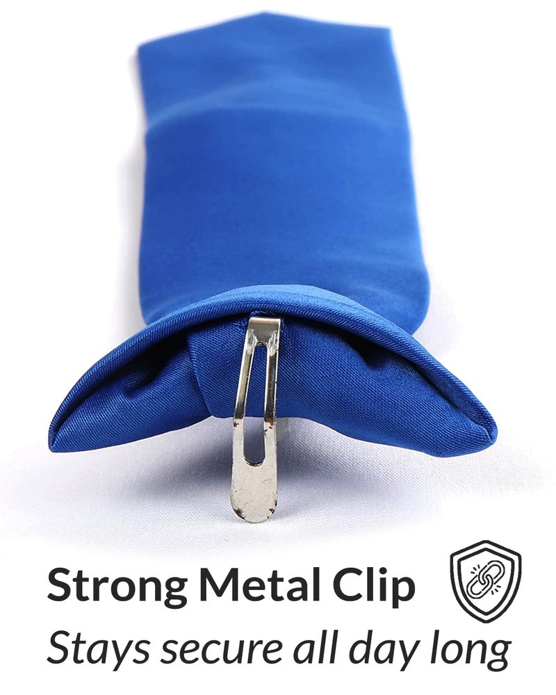 Umo Lorenzo Boys Blue Clip on Tie Solid Necktie for Kids Ages 3-5, 6-10 and Toddlers 0-2 - Image 4